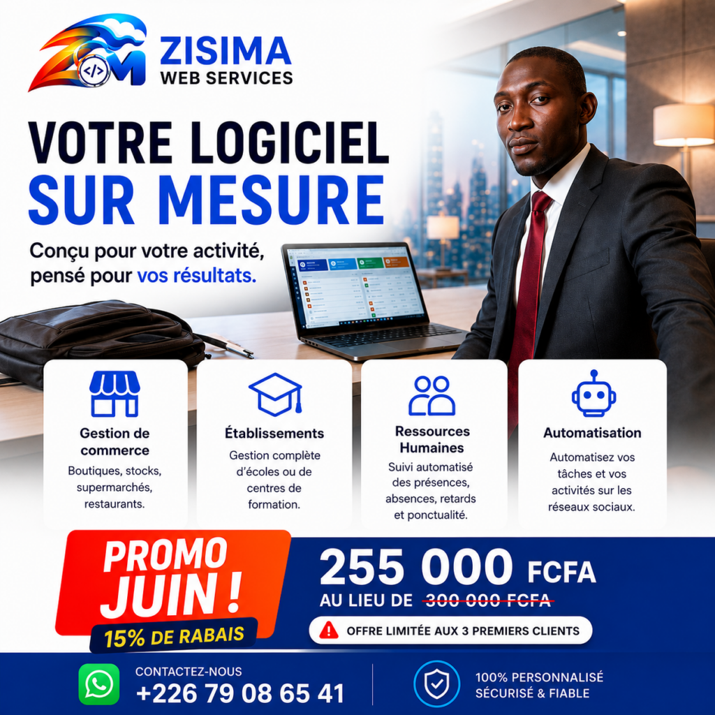 🚀 Offrez à votre entreprise un logiciel sur mesure